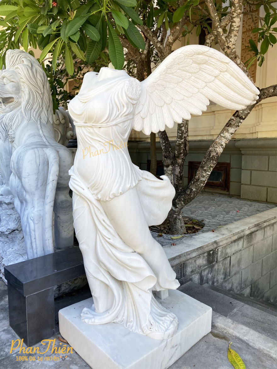 Tượng Thần Chiến Thắng Samothrace Đá Cẩm Thạch Trắng (Samothrace-01)