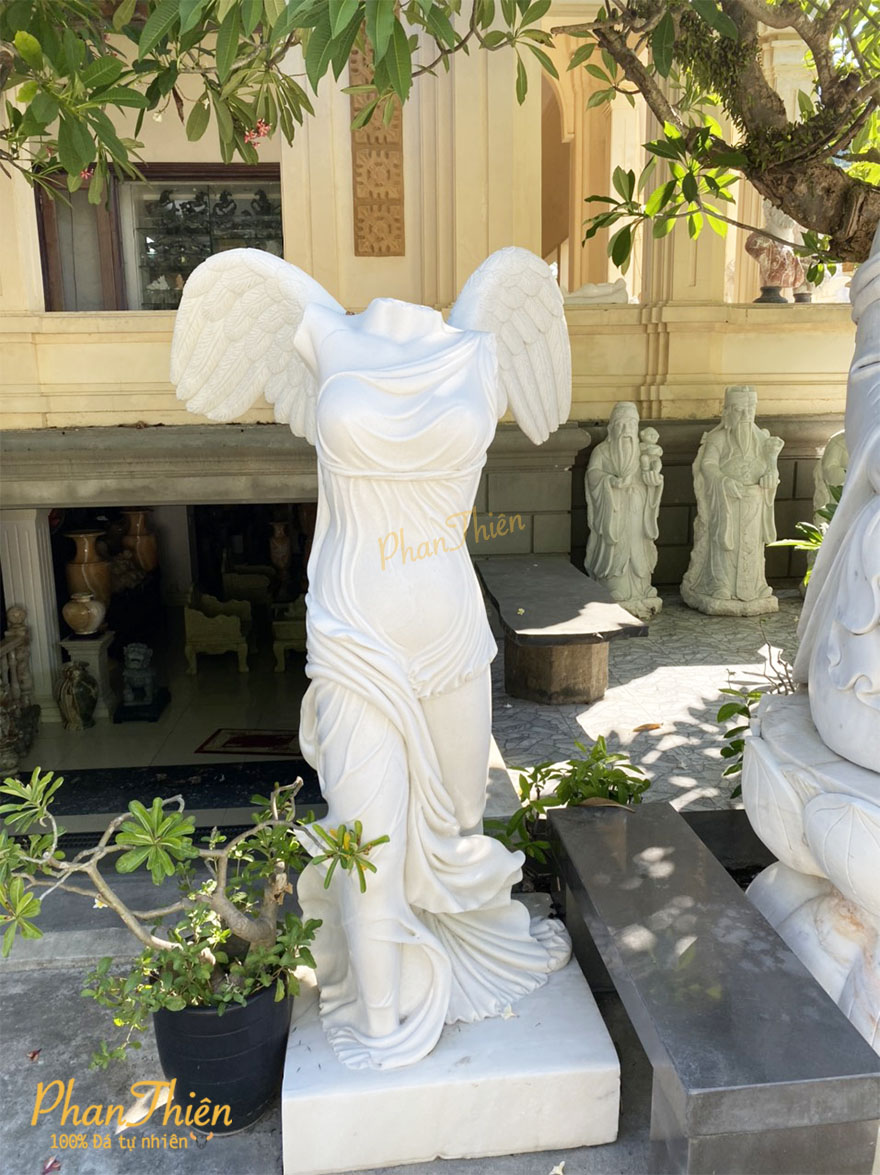 Tượng Thần Chiến Thắng Samothrace Đá Cẩm Thạch Trắng (Samothrace-01)