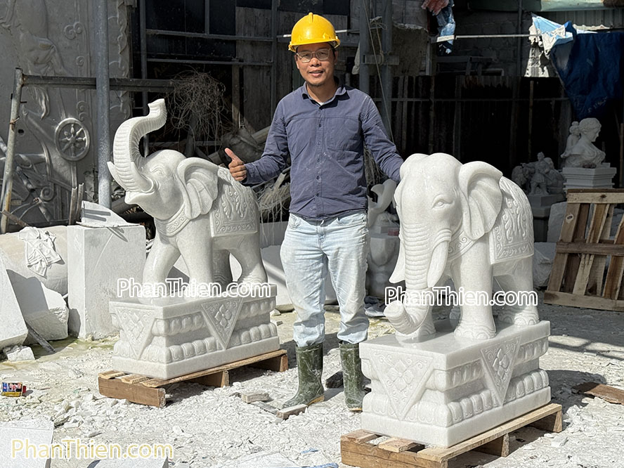 tượng voi đá phong thuỷ